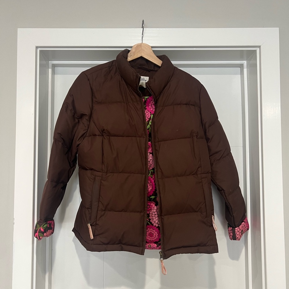 Lilly Pulitzer Brown Puffer Jacket - Size M